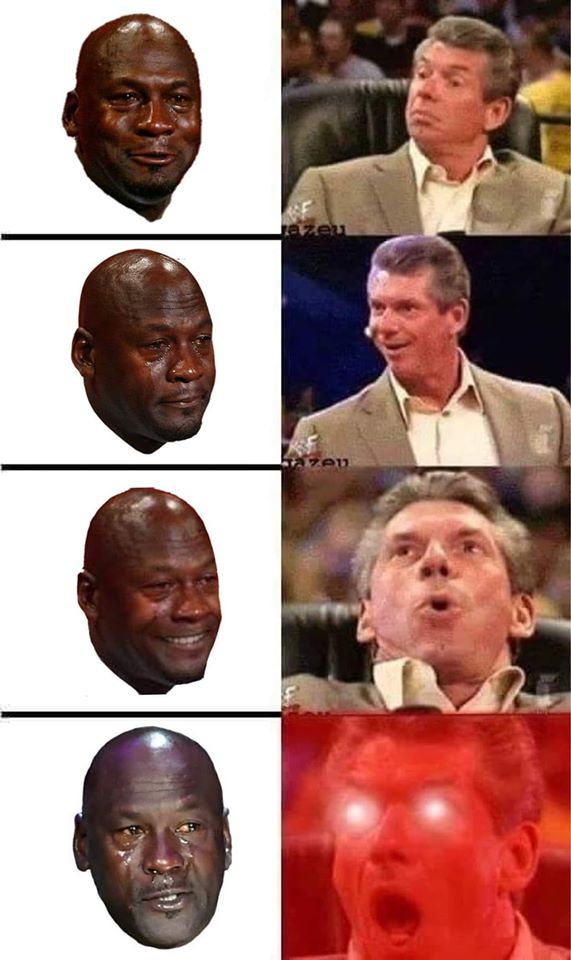 Crying Jordan Vince McMahon Meme